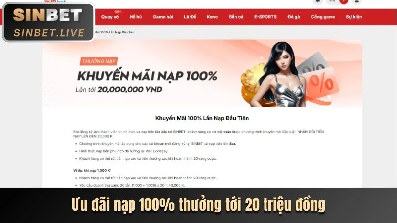 Thưởng chào mừng khi đăng ký qua App